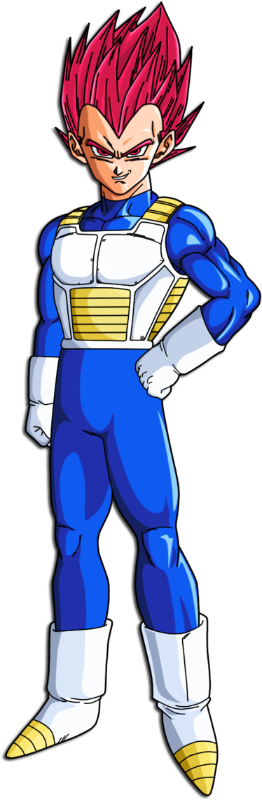 Vegeta God Png - Vegeta Super Saiyan God Png Clipart (673x1185), Png Download