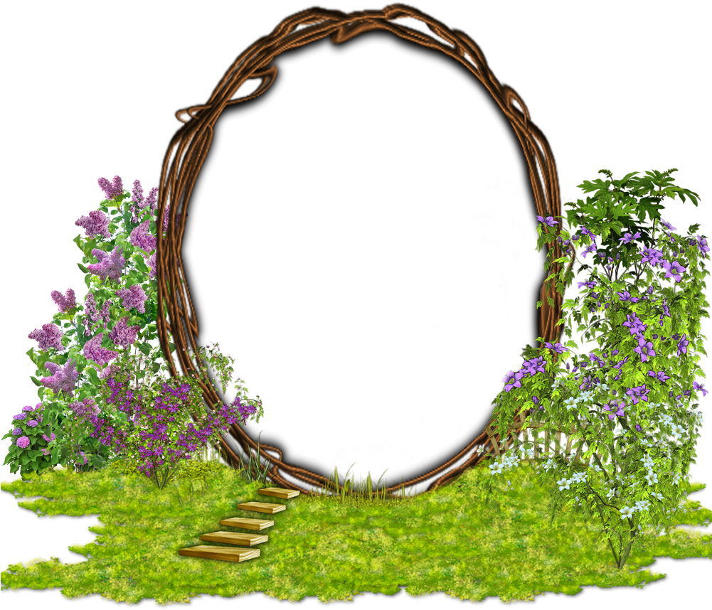 Cadre Cluster Nature - Cadres Nature Clipart (1000x1000), Png Download