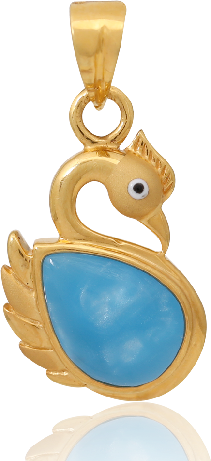 Graceful Swan Gold Pendant - Pendant Clipart (1000x1000), Png Download