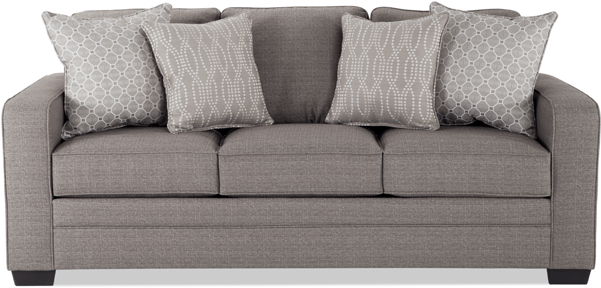 Transparent Sofa Cover - Grey Couch Png Clipart (1368x864), Png Download