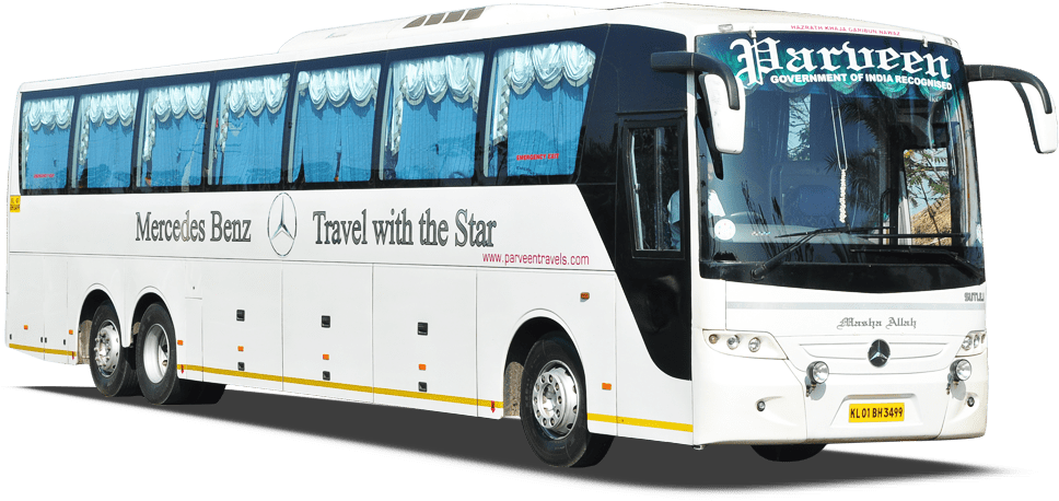 Ap Tourism Chennai Ac Mercedes Benz Multi Axile Bus - Parveen Travels Sleeper Bus Clipart (968x458), Png Download