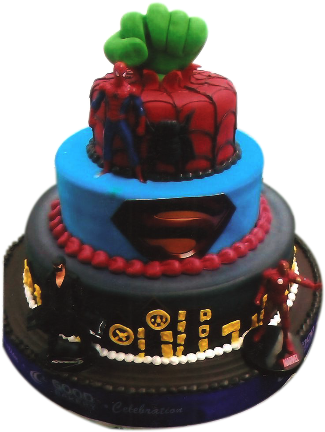 Avengers & Heros - Birthday Cake Clipart (2710x1914), Png Download