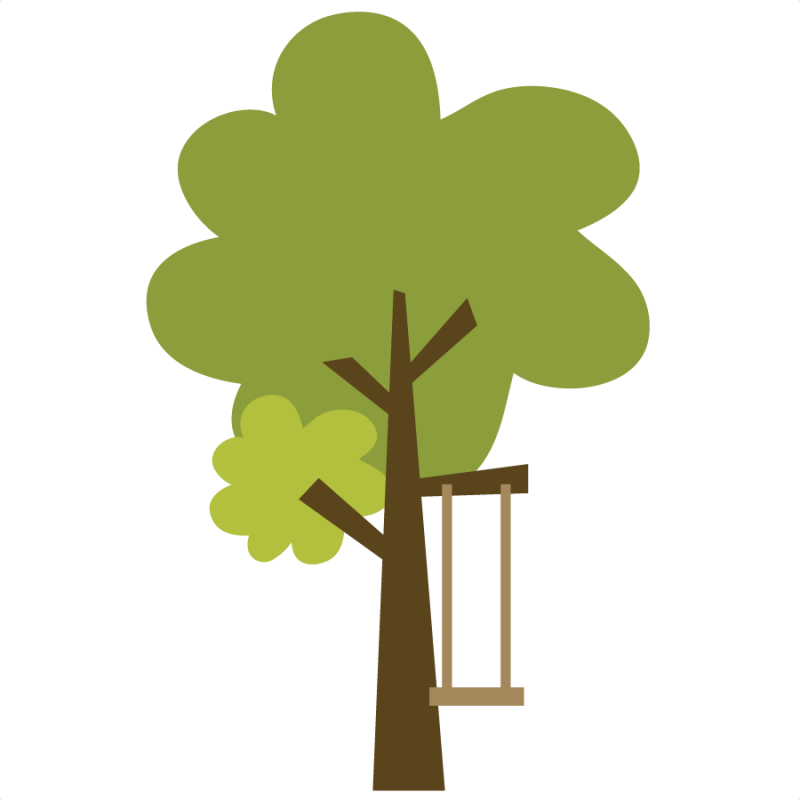 Swing Clipart Tree Swing - Tree With A Swing Clipart - Png Download (800x800), Png Download