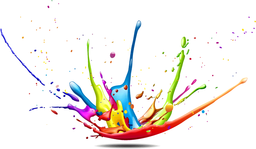 Decorative Figure Color Cmyk Paint Splash Model Clipart - Cmyk Splash - Png Download (1010x668), Png Download