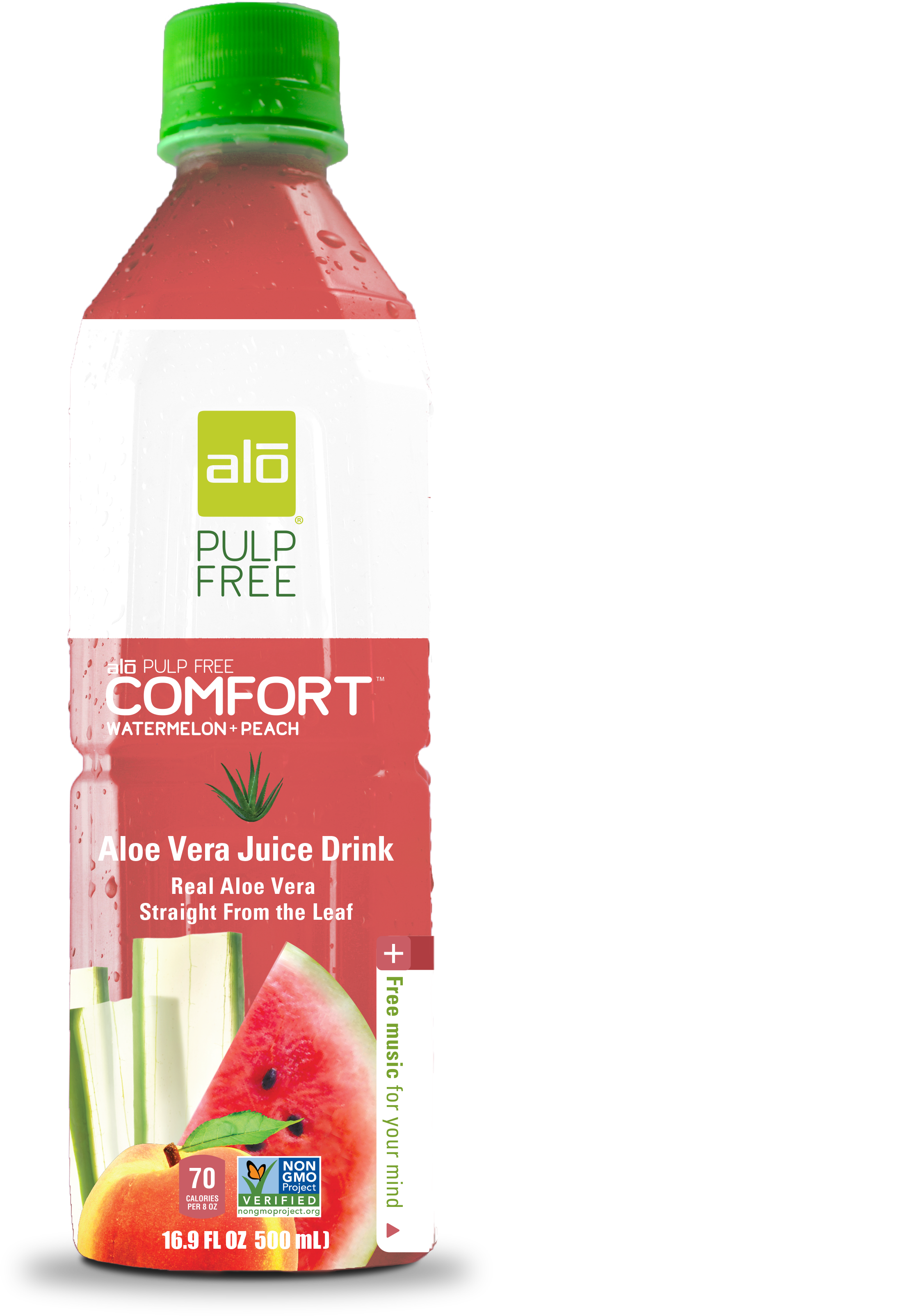Aloe Comfort Aloe Vera Pulp Free Juice Drink, Watermelon - Plastic Bottle Clipart (2187x3208), Png Download