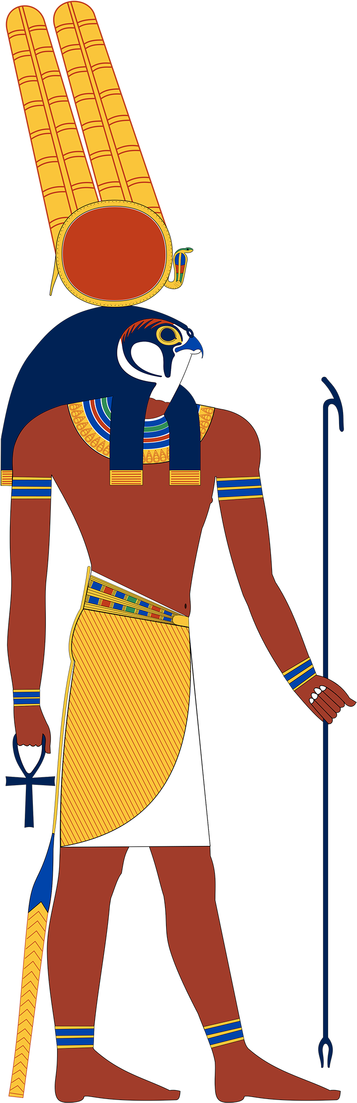 Egyptian War God Montu - Atum Egyptian God Clipart (900x2263), Png Download