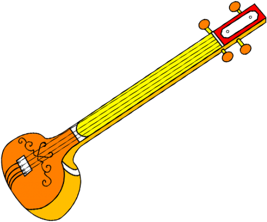 Sitar Drawing Clipart (640x480), Png Download