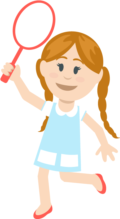 Clipart Royalty Free Girl Badminton Clip Art Transprent - Badminton Cartoon Girl Png Transparent Png (800x800), Png Download