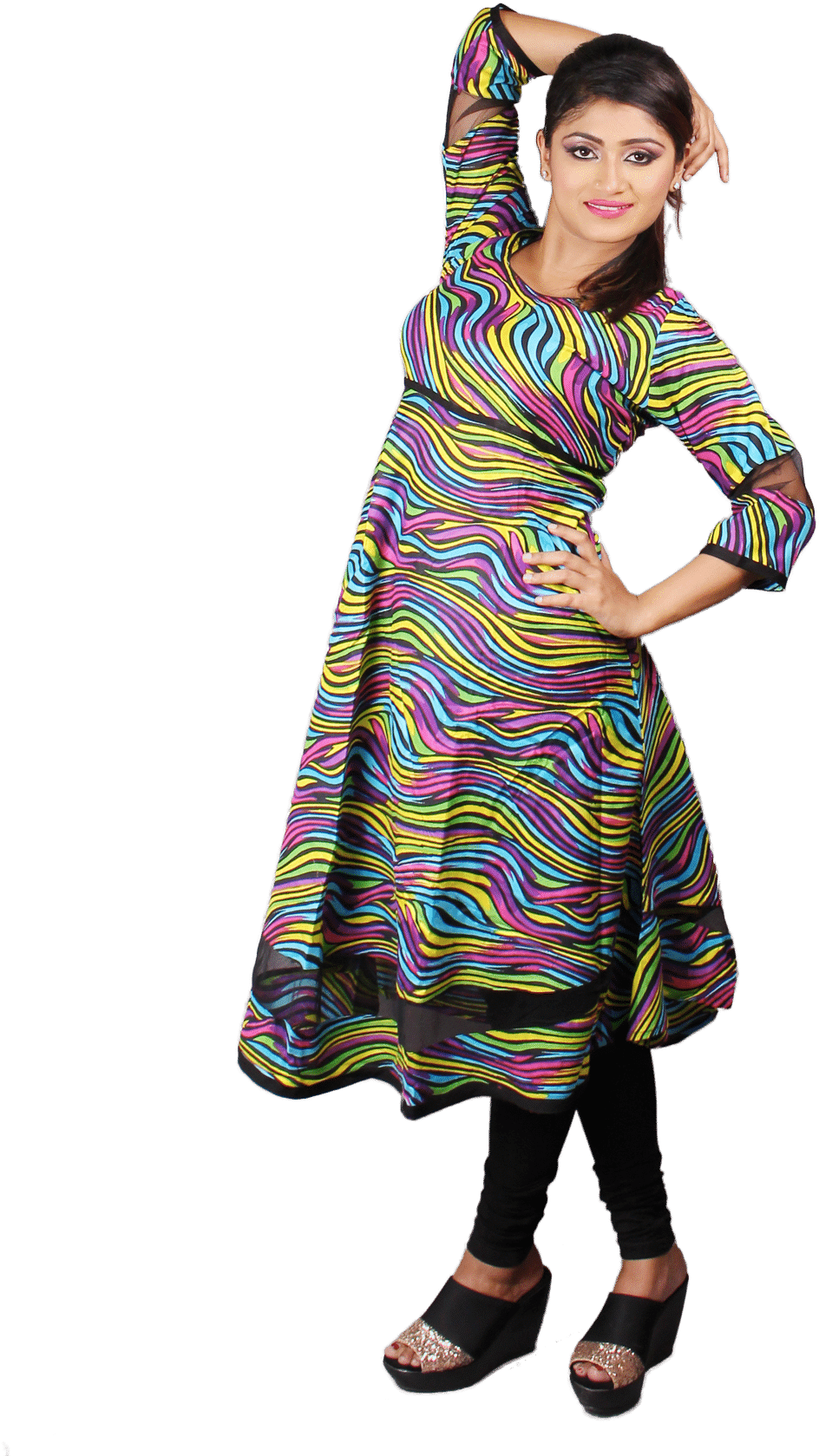 Casual Wear Rayon Kurti - Girl Clipart (1200x1800), Png Download