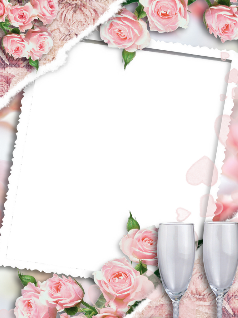 Pin Uživatele Mária Pospíšilová Na Nástěnce Png Rámečky - Pink Frame Wedding Png Clipart (768x1024), Png Download