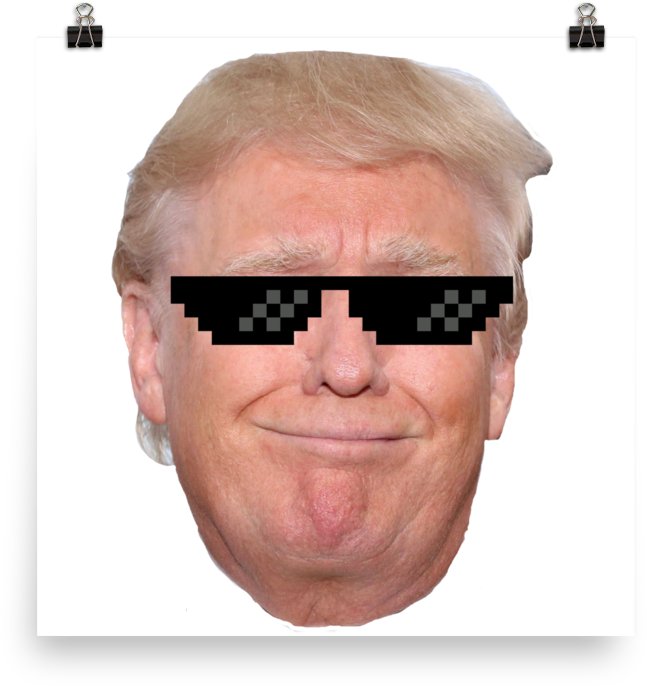 Trump Thug Life Wall Poster - Donald Trump Clipart (1000x1000), Png Download