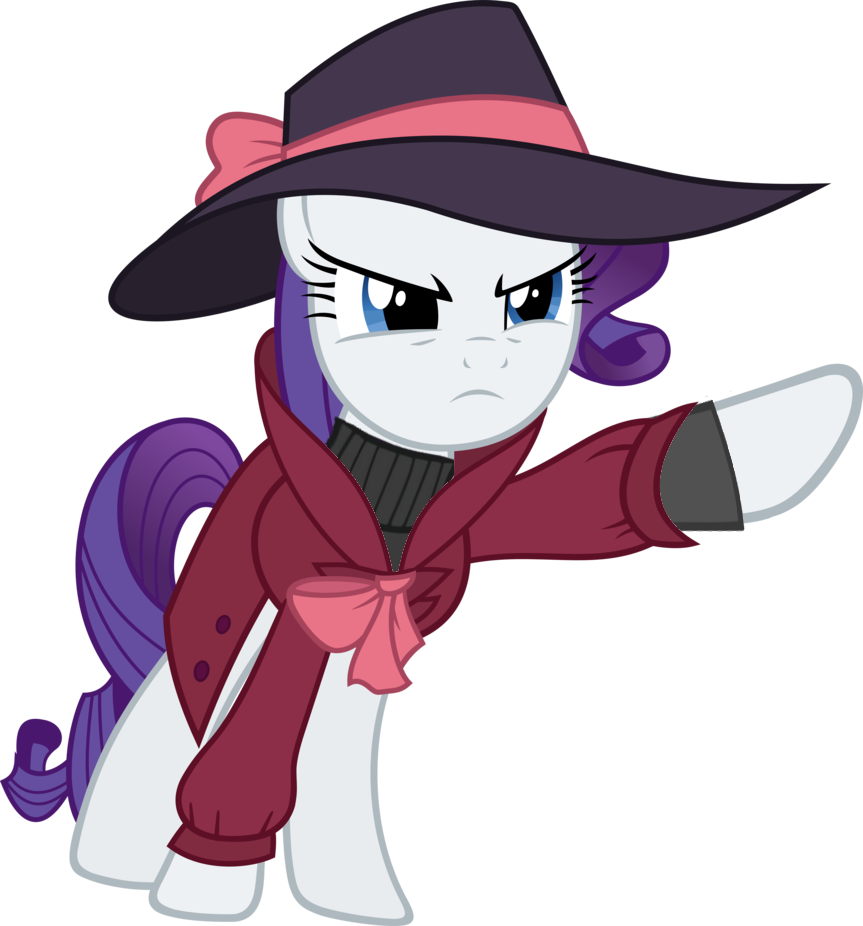 Beatnik Rarity, Clothes, Combined, Combo, Detective - My Little Pony Detective Clipart (863x926), Png Download