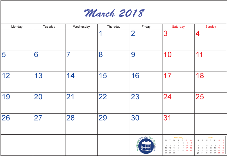 Free Printable Calendars 2016 March Resume Blank 2018 - November 2018 Calendar Days Clipart (842x595), Png Download