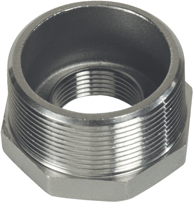 Part Number 7500rb 1 1/4x3/4, Stainless Steel Reducing - Stainless Steel Bushing Reducer Clipart (586x600), Png Download