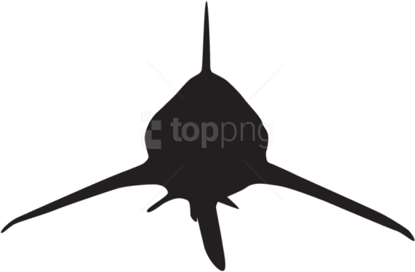 Free Png Shark Attack Silhouette Png - Silhouette Shark Clipart Png Transparent Png (850x554), Png Download