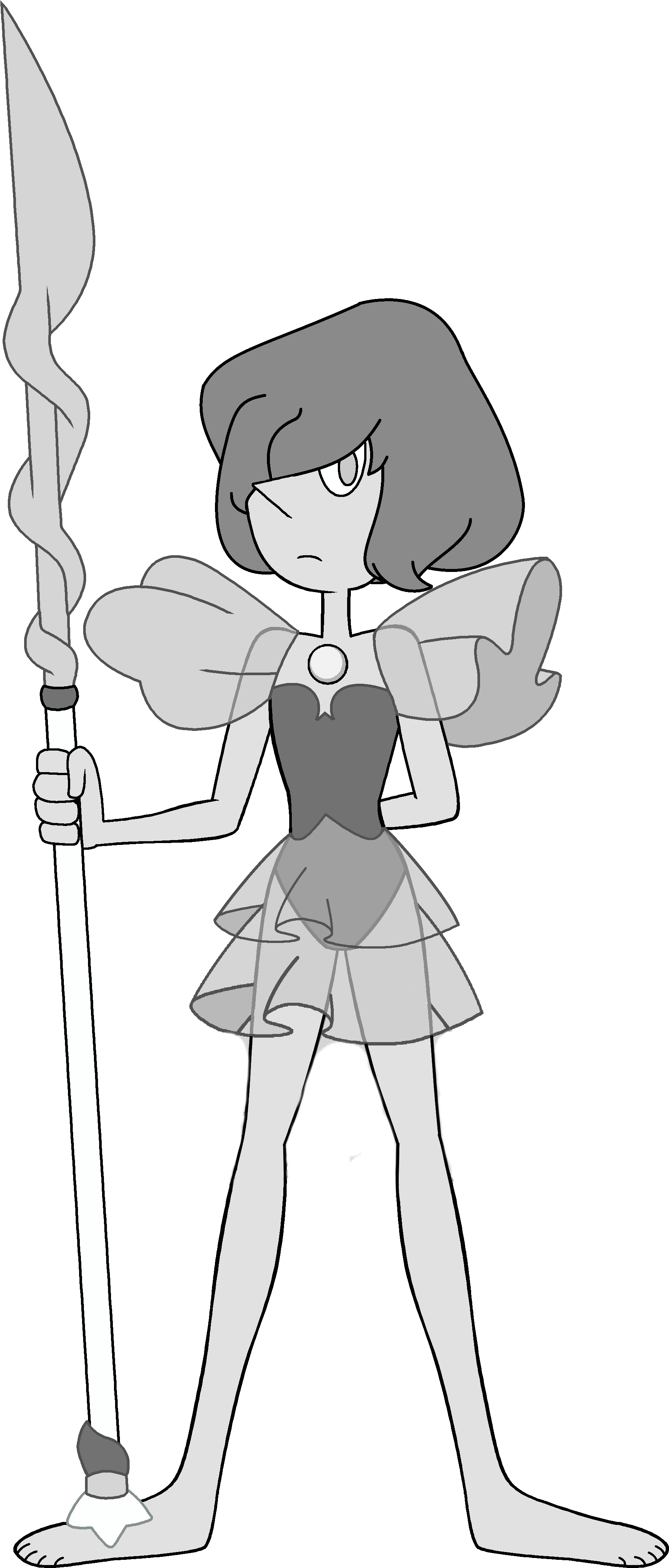 Grey Pearl By Theetis 2 - Grey Pearl Steven Universe Clipart (1849x4275), Png Download