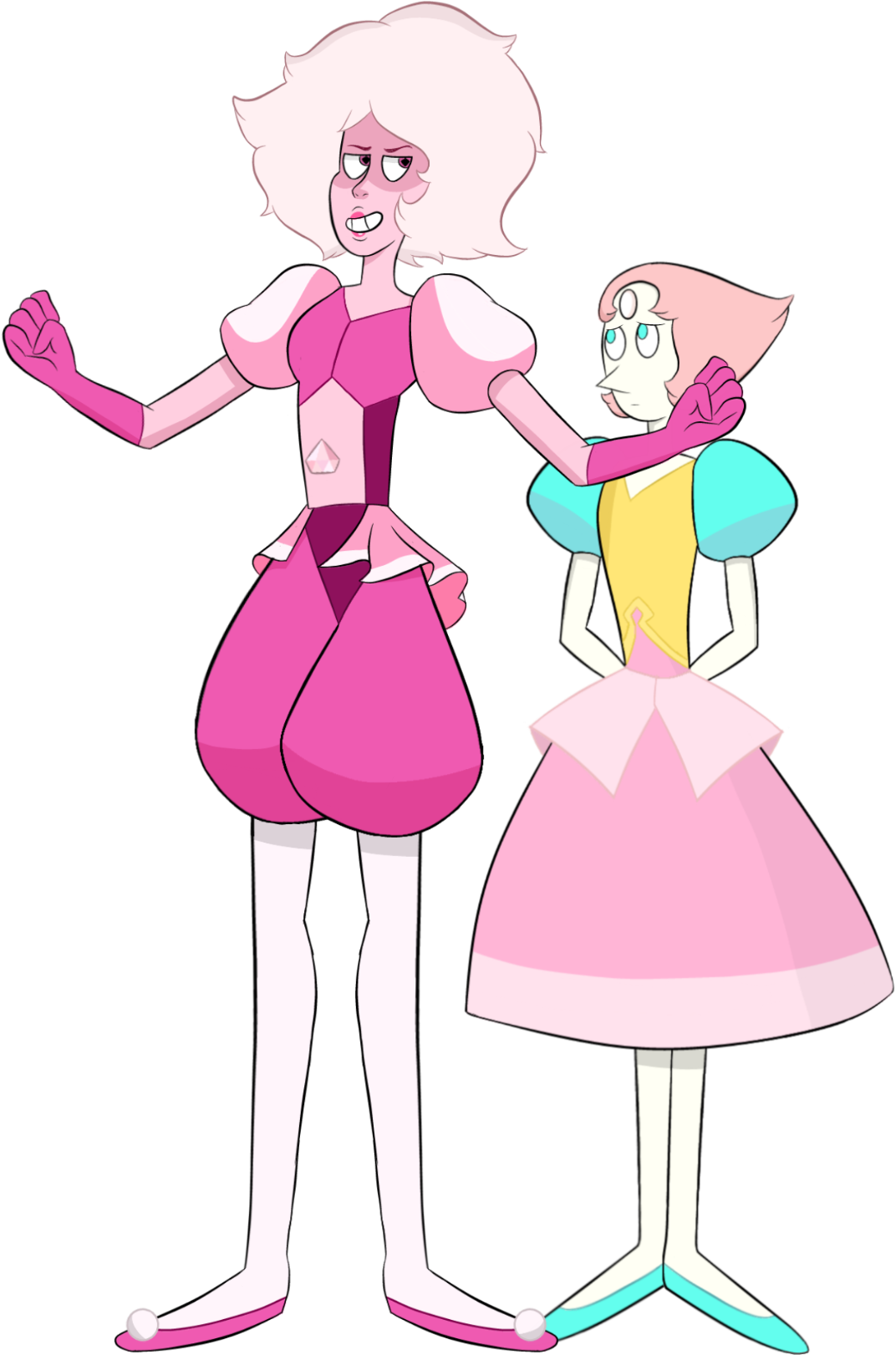 A Diamond And Her Pearl Color Palette Inspired From - Steven Universe Pearl Pink Diamond Clipart (1080x1632), Png Download