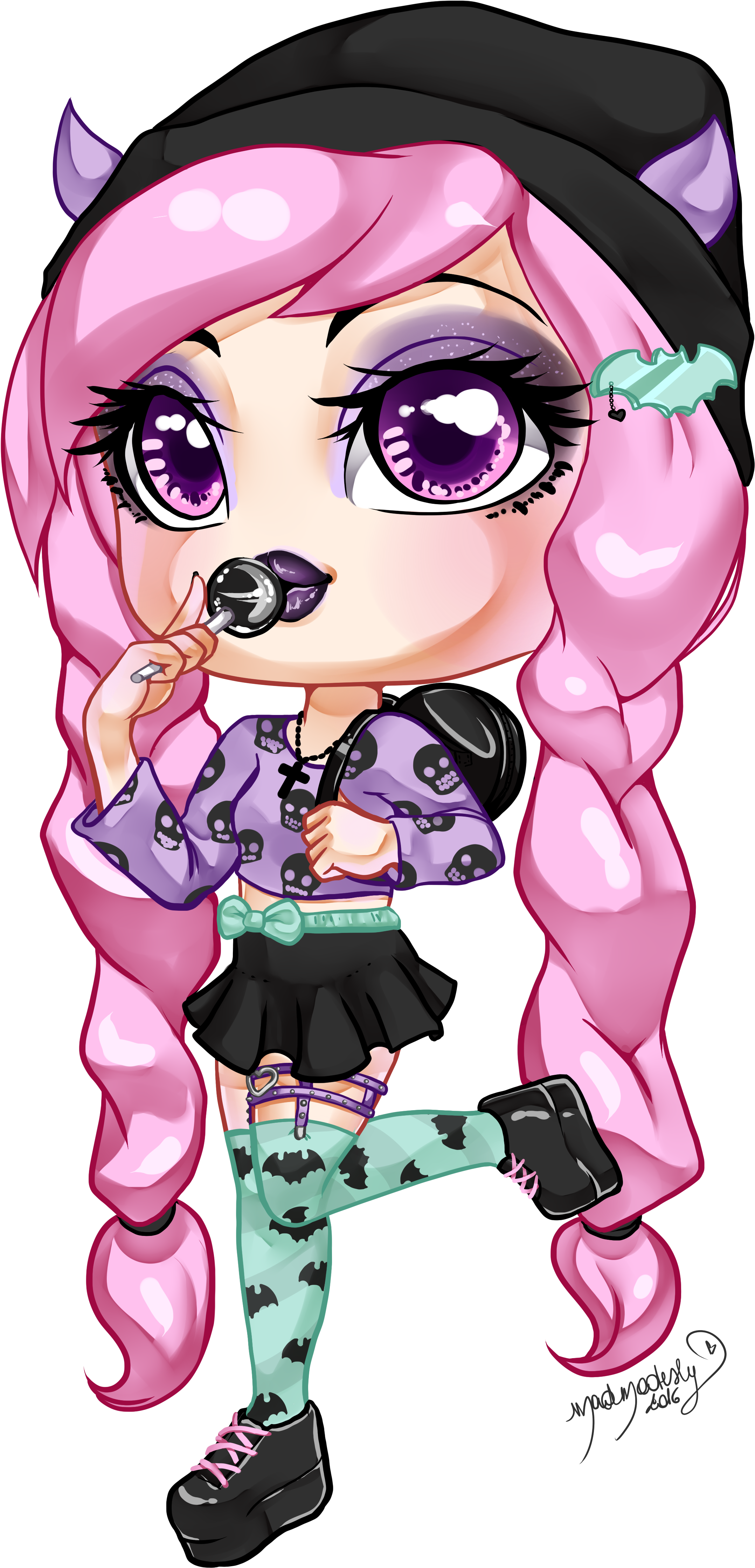 Pastel Goth Madmodestys Blog Png Pastel Goth Wordpress - Pastel Goth Bone Hair Clip Transparent Png (2677x4724), Png Download