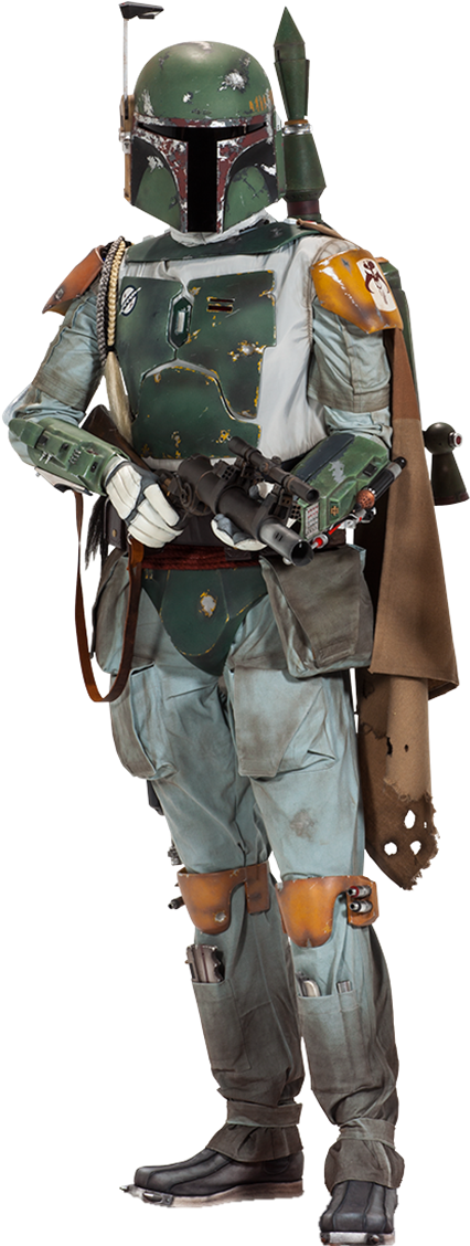 Boba Png - Life Size Boba Fett Clipart (493x1127), Png Download