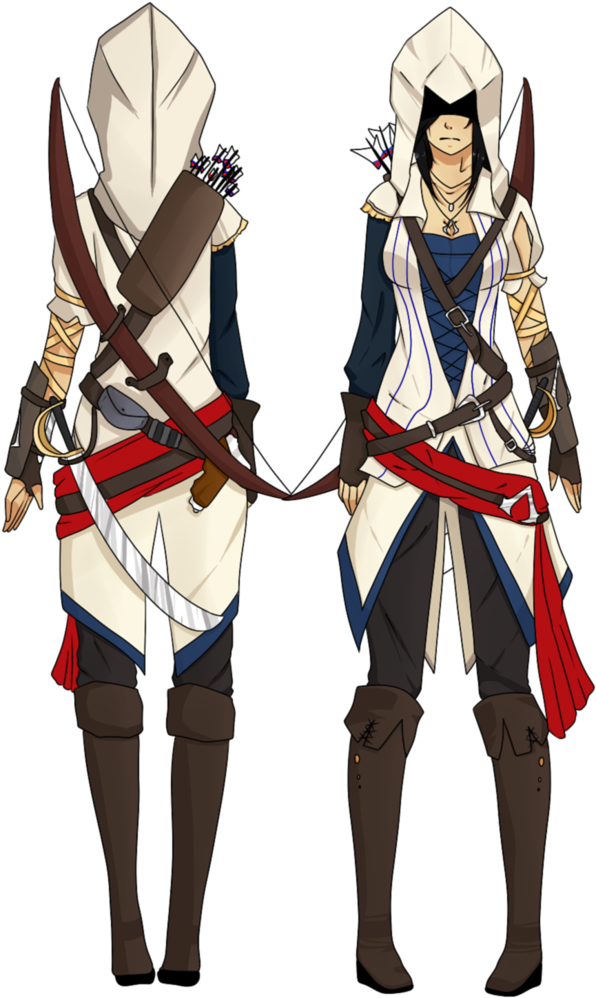 Costume Drawing Assassin - Assassin's Creed 3 Oc Clipart (900x1500), Png Download