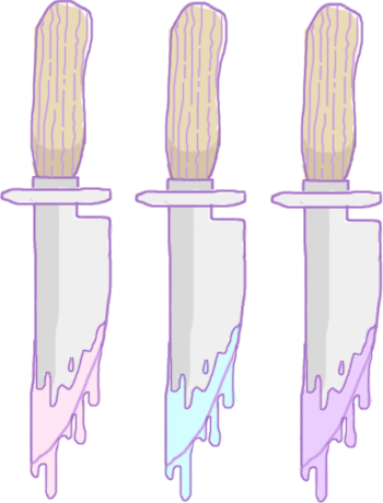 #kawaii #pastel #goth #knife #yami #pastelgoth #freetoedit - Parallel Clipart (350x460), Png Download