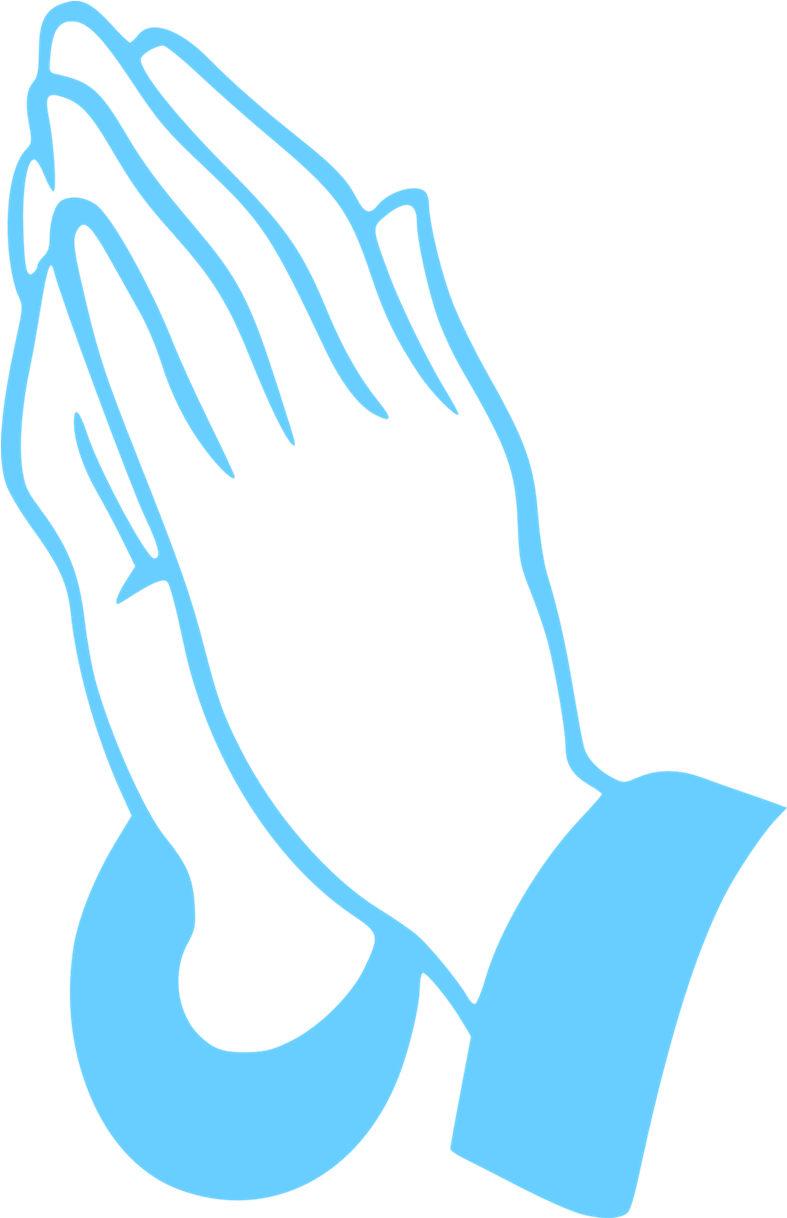 Praying Hands, Prayer, Religion, Blue, Area Png Image - Praying Hands Clipart Transparent Png (1412x1231), Png Download