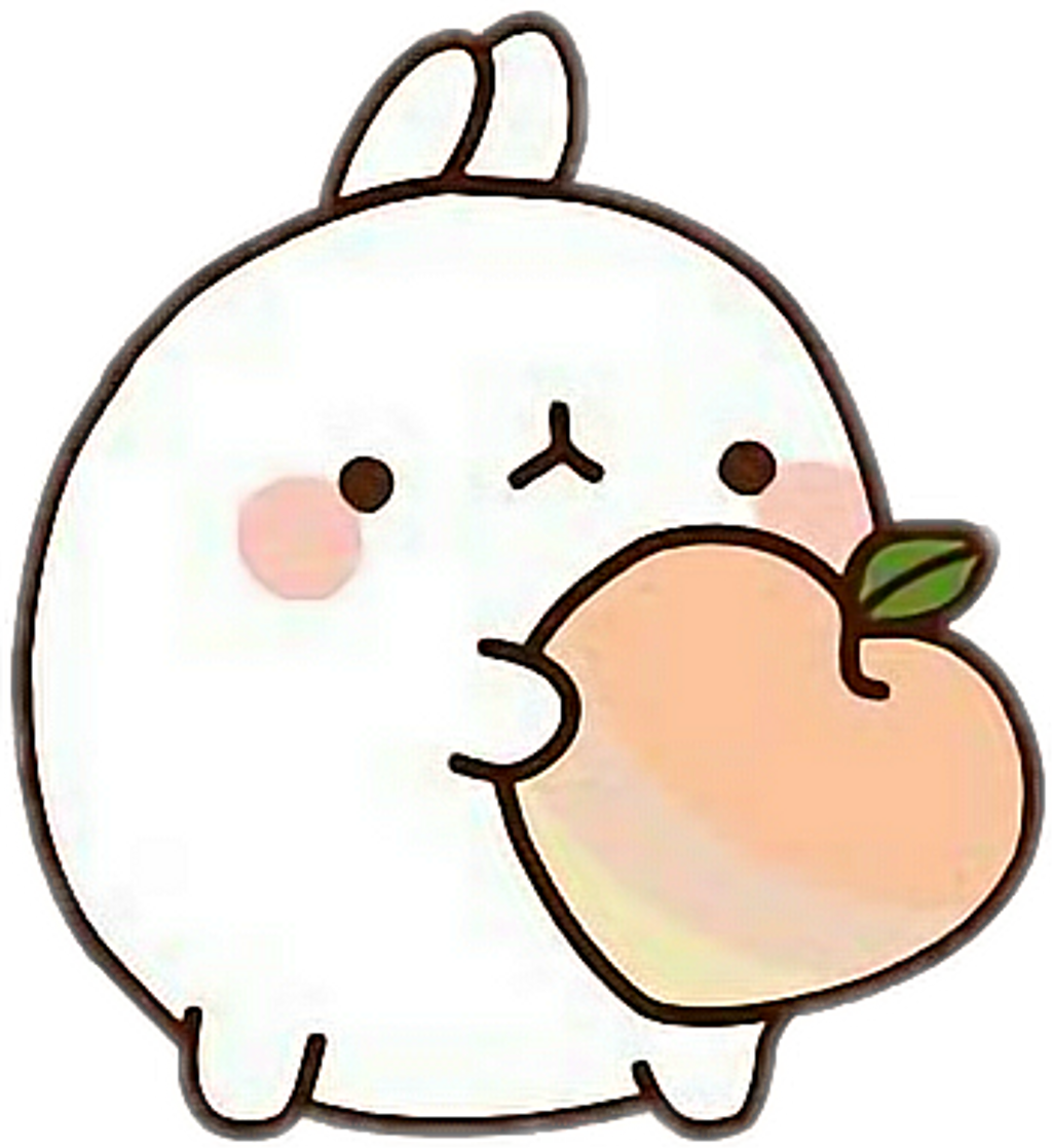 Cute Peach Sticker Kawaii Stickers Transparent Background - Cute Kawaii Peach Clipart (1024x1117), Png Download