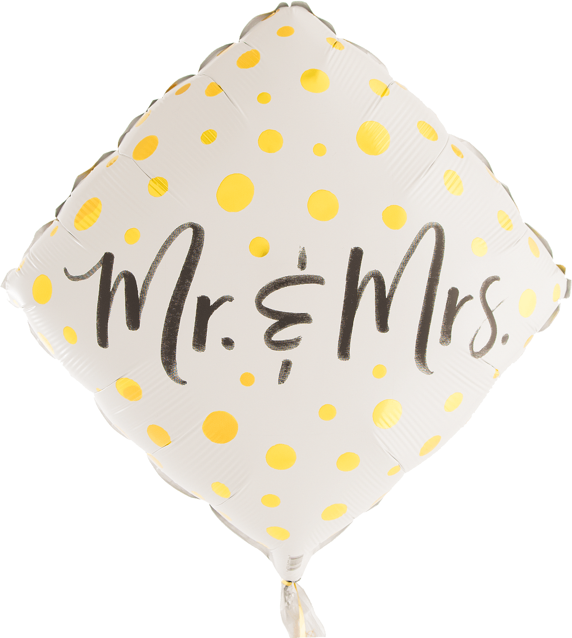 Mr & Mrs Gold Dots - Qualatex Balloon Mr And Mrs Clipart (1153x1286), Png Download