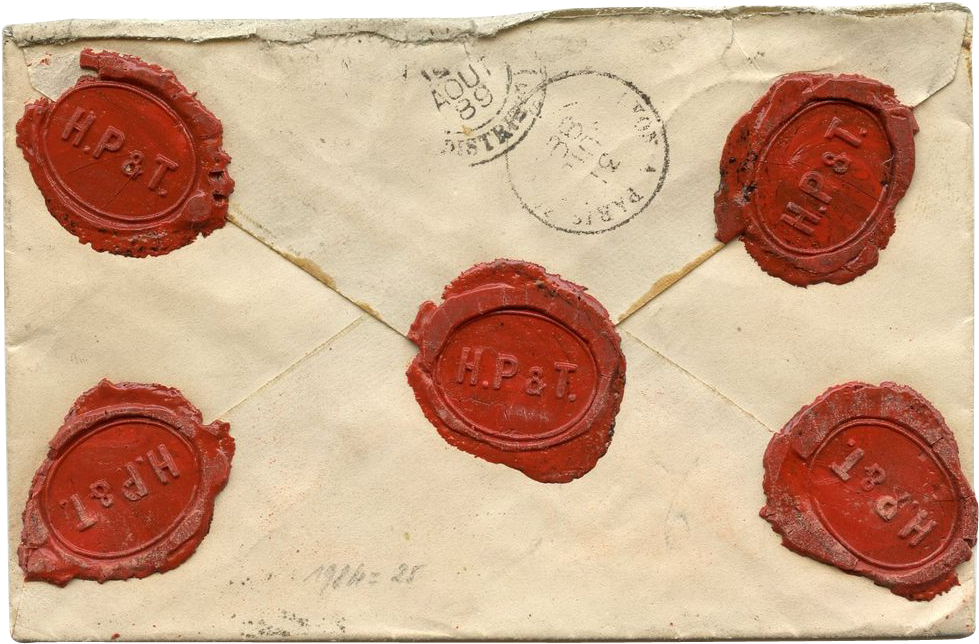 With Seals From Lyon Silk Business - Envelope With Wax Seal Png Clipart (978x978), Png Download