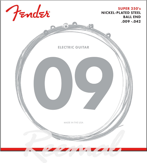 Fender Electric Guitar Strings 9-42 Nps Ball End - Fender 250l Clipart (1000x1000), Png Download