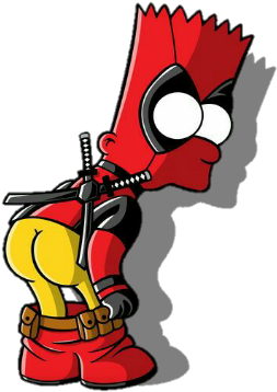 Bartsimpson Sticker - Bart Simpson Kiss My Ass Clipart (600x600), Png Download
