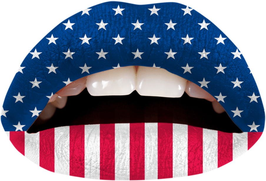 The Italian Flag Violent Lips - American Flag Lips Clipart (1024x1024), Png Download