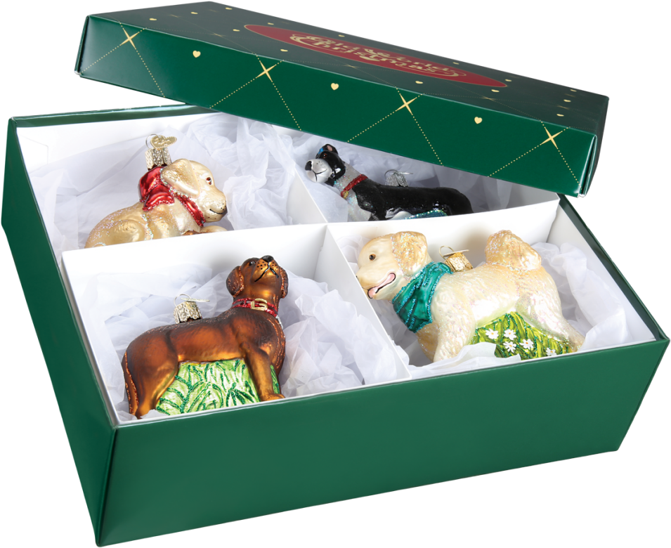 14039 Old World Christmas Gift Box With Lift Off Lid - Box Clipart (955x780), Png Download