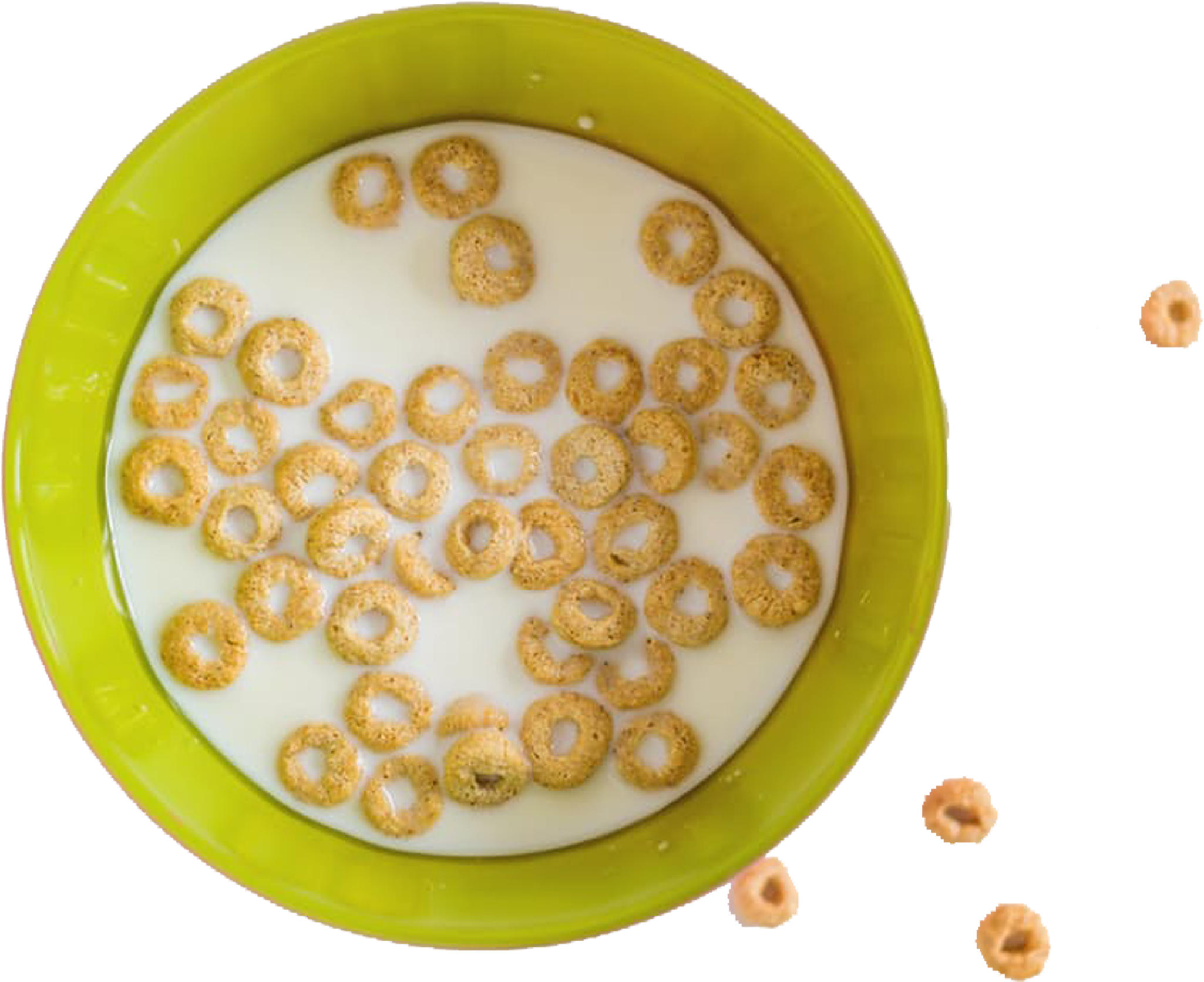 Bowl Of Cheerios Png - Bowl Of Cereal From Above Clipart (2050x1672), Png Download
