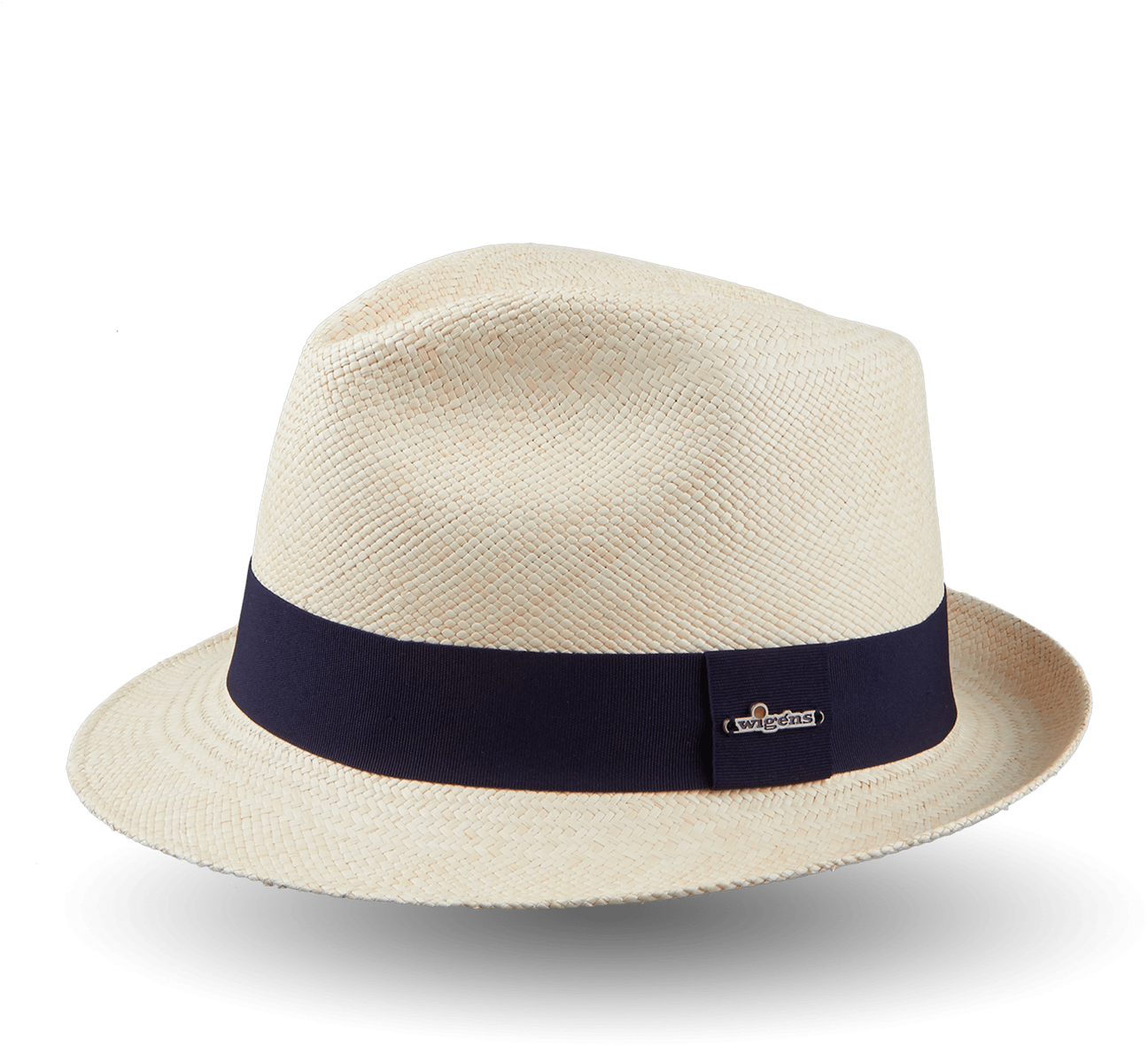 Wigéns Handwoven Trilby Panama Hat Navy Ribbon Small - Fedora Clipart (1296x1181), Png Download