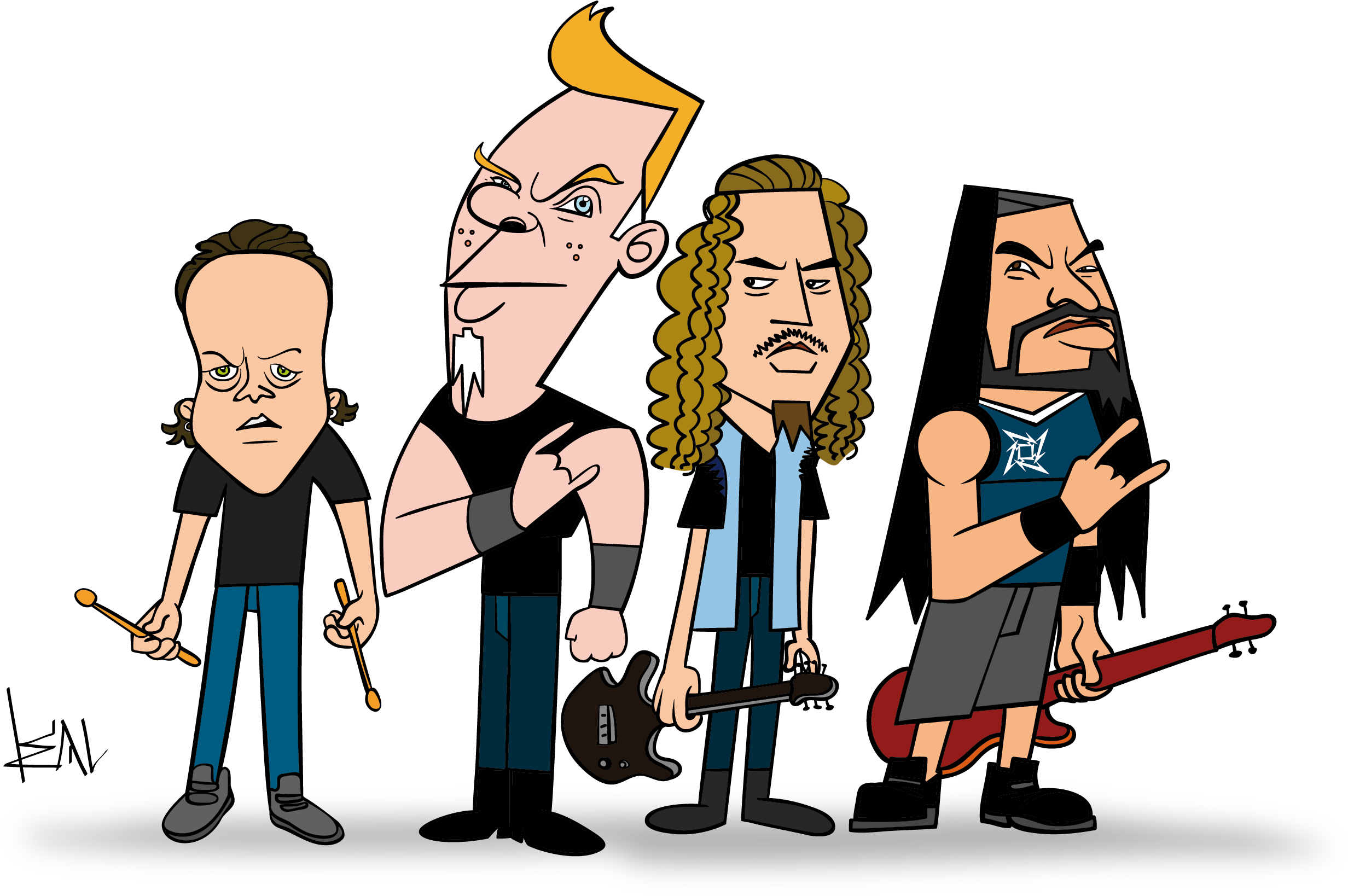 Metallica Metallica, Cartoons, Scouts, Pin Up Cartoons, - Metallica Cartoon Clipart (2464x1638), Png Download