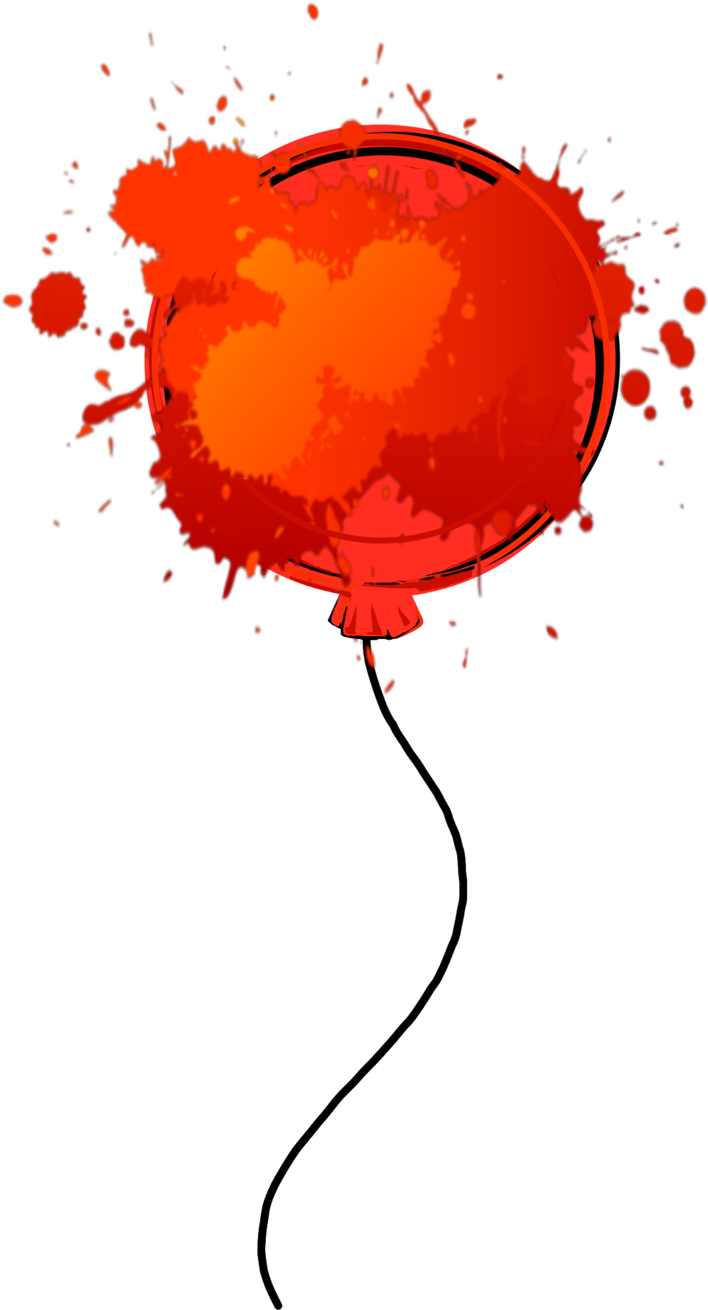 #red #balloon #paint #splatter - Illustration Clipart (1024x1902), Png Download