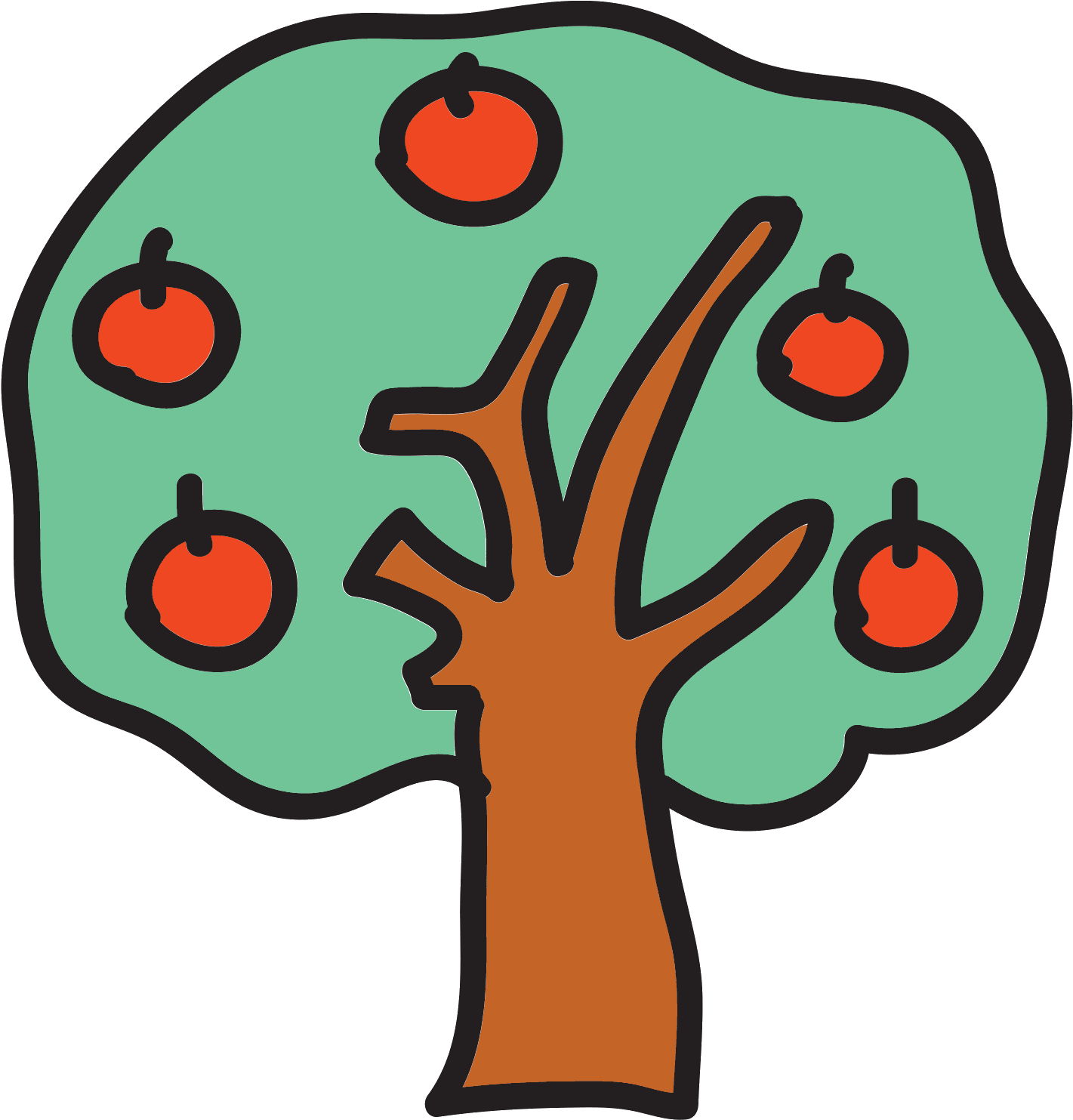 Apple Tree Icon - Apple Clipart (1421x1483), Png Download