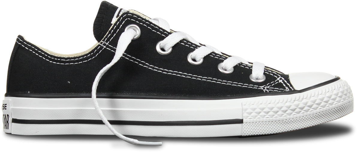 Converse Transparent Skate - Black And White Low Cut Converse Clipart (1200x1200), Png Download