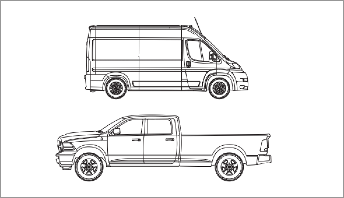 Ram Commercial Trucks Graphics Image Alt - Ram Pick Up Drawing Clipart (1440x829), Png Download