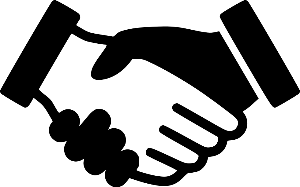 Computer Icons, Handshake, Hand, Silhouette, Thumb - Hand Shake Png Icon Clipart (980x612), Png Download