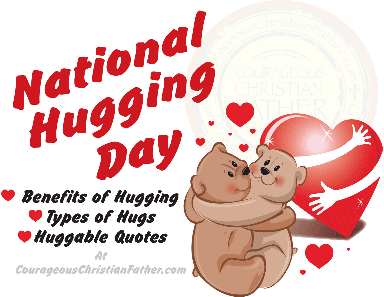 Cuddle Clipart Dad Hug - National Hugging Day 2019 - Png Download (1321x1021), Png Download