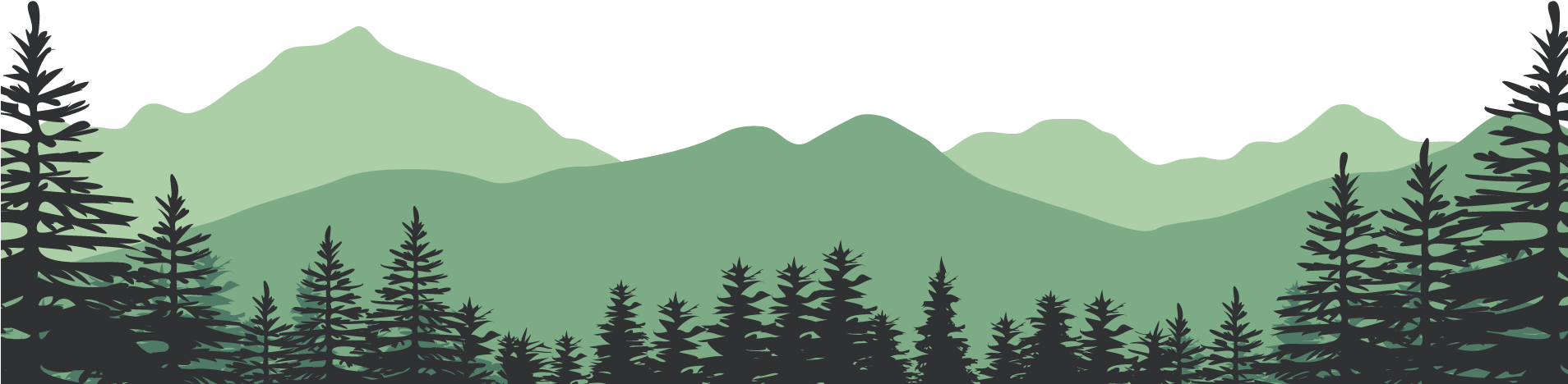 Kiln Dried Firewood From The English Lake District - Mountains And Trees Transparent Clipart (1907x476), Png Download