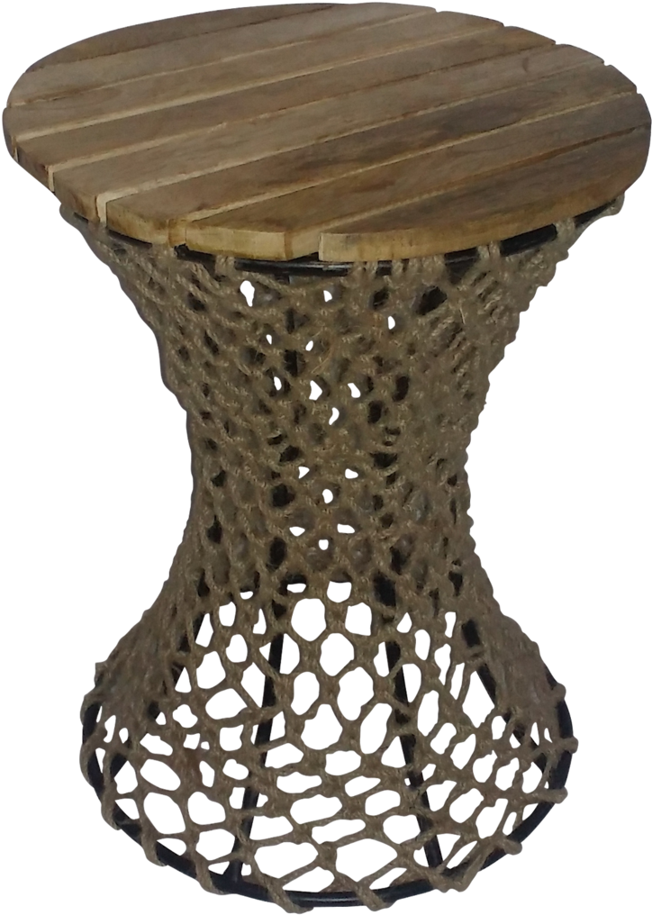 310173 Fishnet Side Table , Png Download - Stool Clipart (724x1016), Png Download