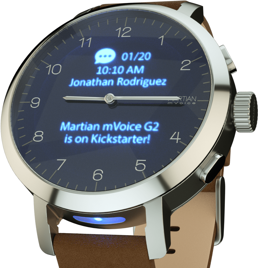 Martian Watches Introduces Mvoice G2, The First Hybrid - Martian Mvoice G2 Clipart (1920x1080), Png Download