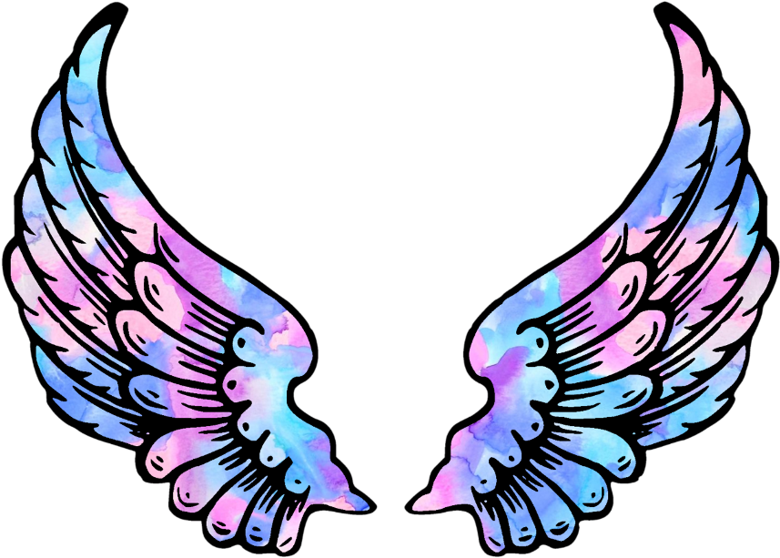 #wings #angel #angelwings #space #galaxy #stars #star - Angel Wings Cut Out Clipart (1024x1024), Png Download