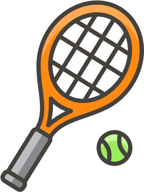 Tennis Racket Emoji Icon - Tennis Racquet Emoji Clipart (866x650), Png Download