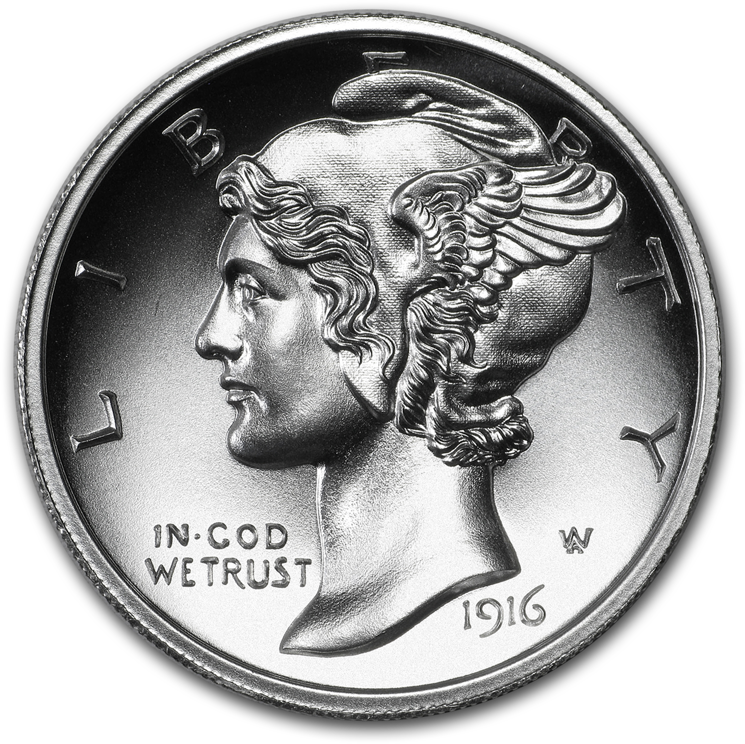 2 Oz Silver Ultra High Relief Round - Dime Clipart (1500x1500), Png Download