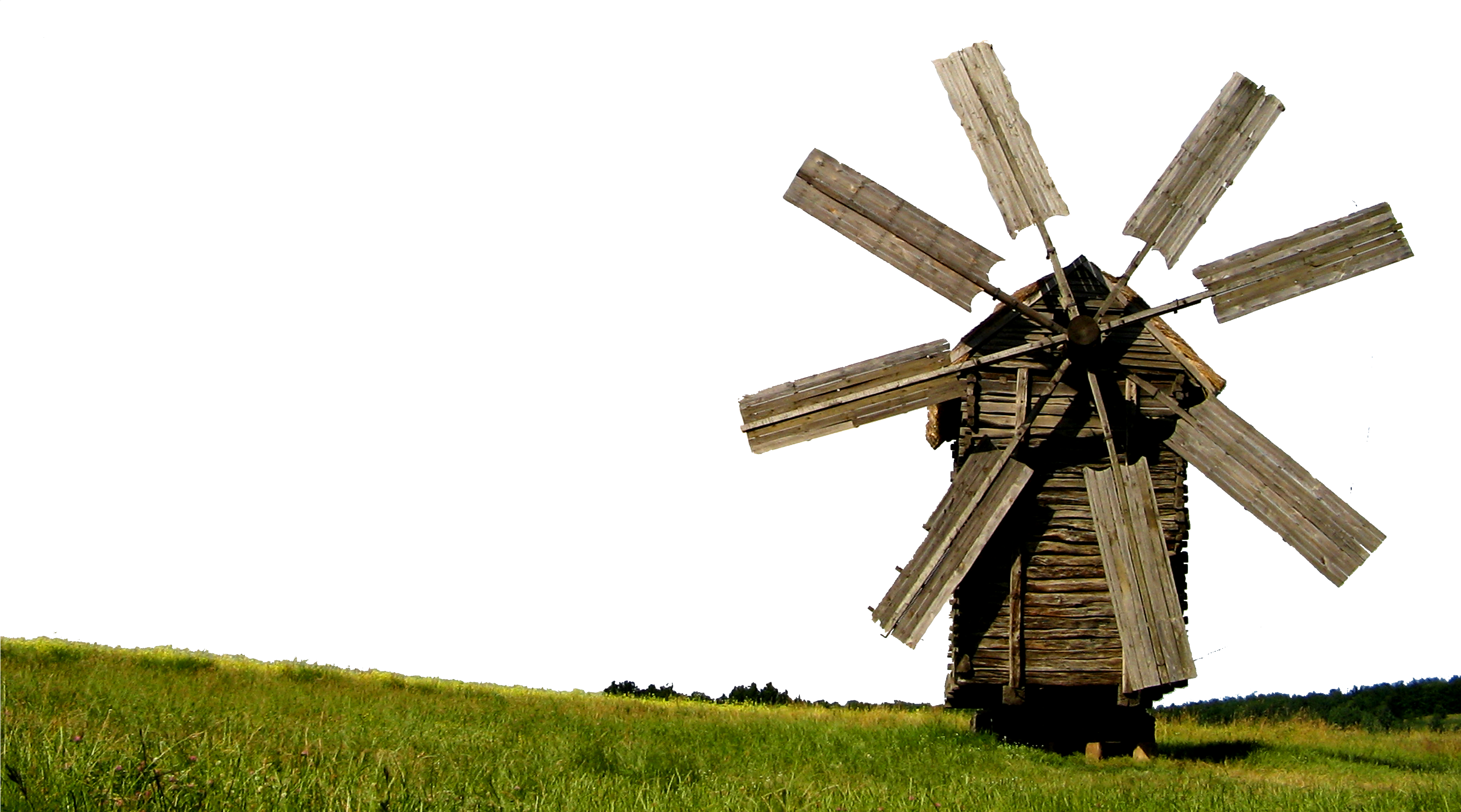 Windmill , Png Download - Windmill Clipart (3414x1899), Png Download