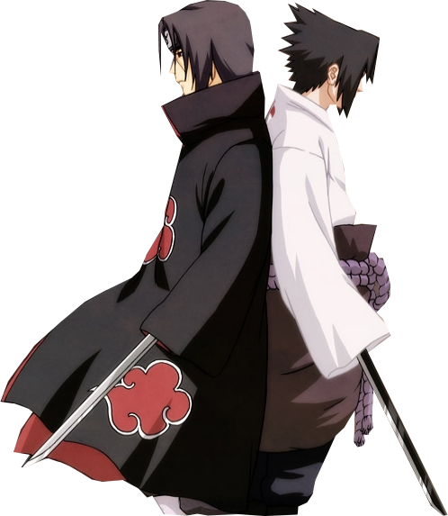 #naruto #sasule #itachi #sharingan #anime - Itachi And Sasuke Render Clipart (498x573), Png Download